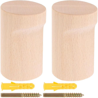 ya 26 10.21 baidi 2 Set Wooden Hook Hooks for Hanging Coat Pegs Wall Mounted Decorative-2