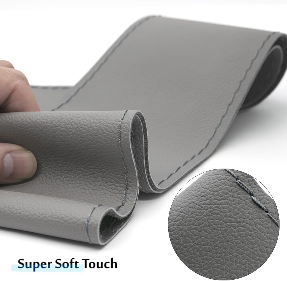 ya 4 8.24 baidi Car Gray Hand Sew Steering Wheel Cover DIY Hand Sewing Leather Covers 15 ¡± NEW