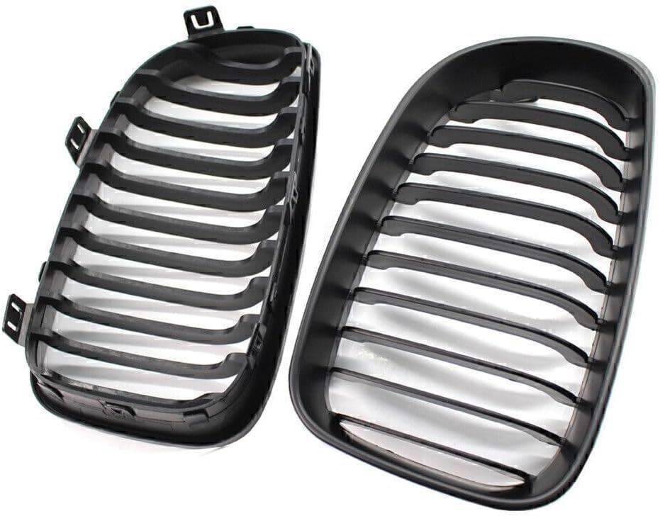 ya 4 8.14 Matte Black Front Kidney Grill Grille Fit for BMW 2007-13 E81 E82 E87 E88 118i 128i
