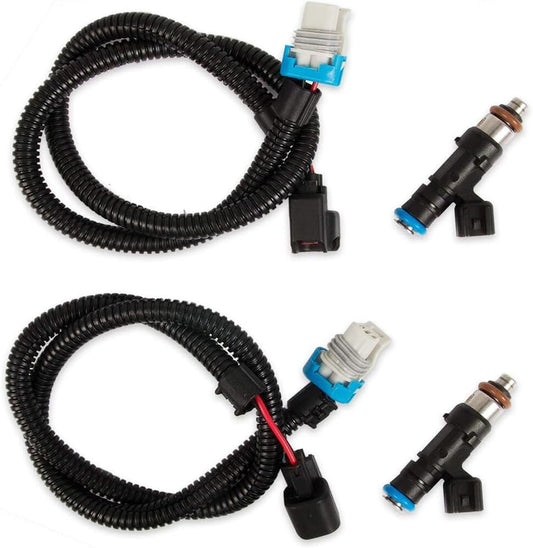 ya 4 8.8.2 2pcs Fuel Injectors w/Harness For 11-14 for Polaris Ranger XP 800 Ranger 800