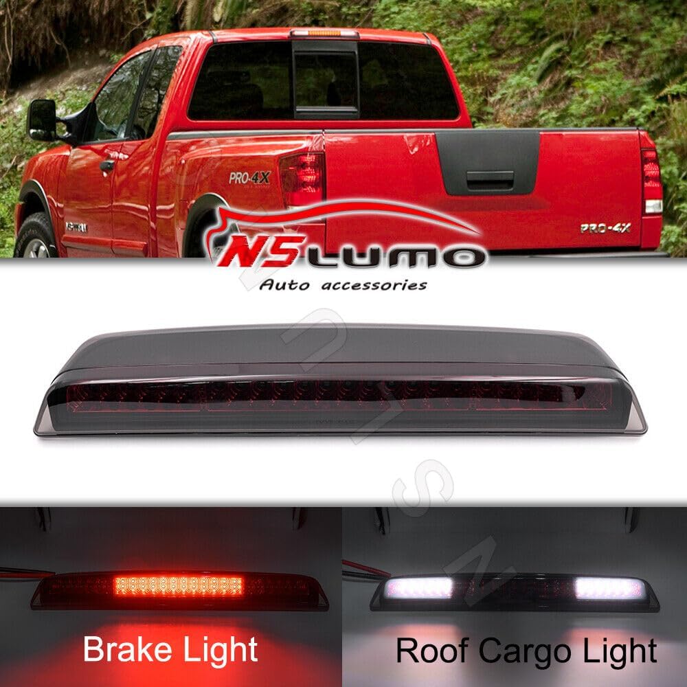 ya 4 8.10 Smoked LED Flashing Lights Flashing Lights Third Brake Light Cargo Lights For 2004-2015 for Nissan Titan 
