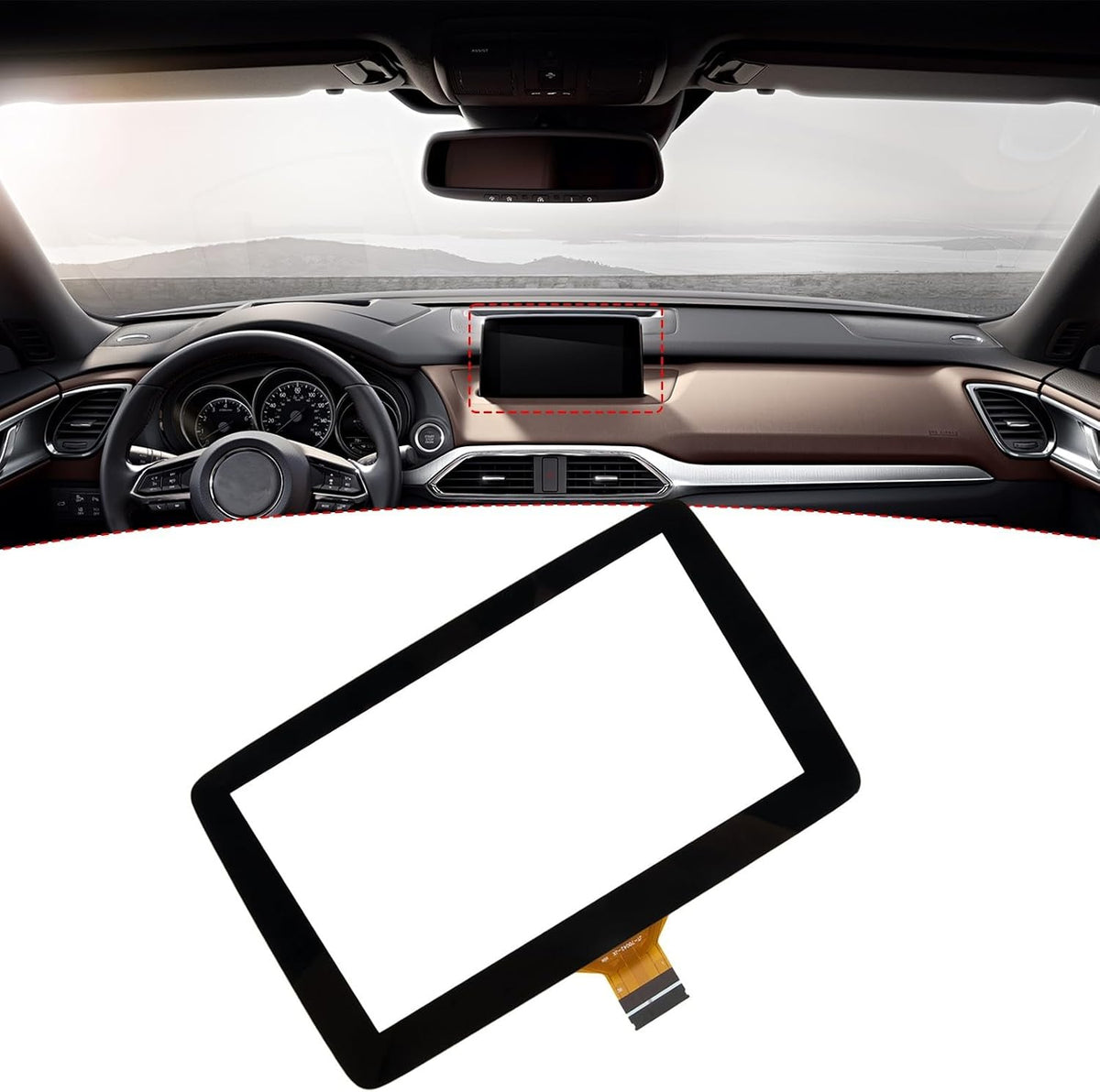 ya 4 8.14 for for Mazda 3 2014 2015 2016 Information Display Touch Screen Glass BHP16