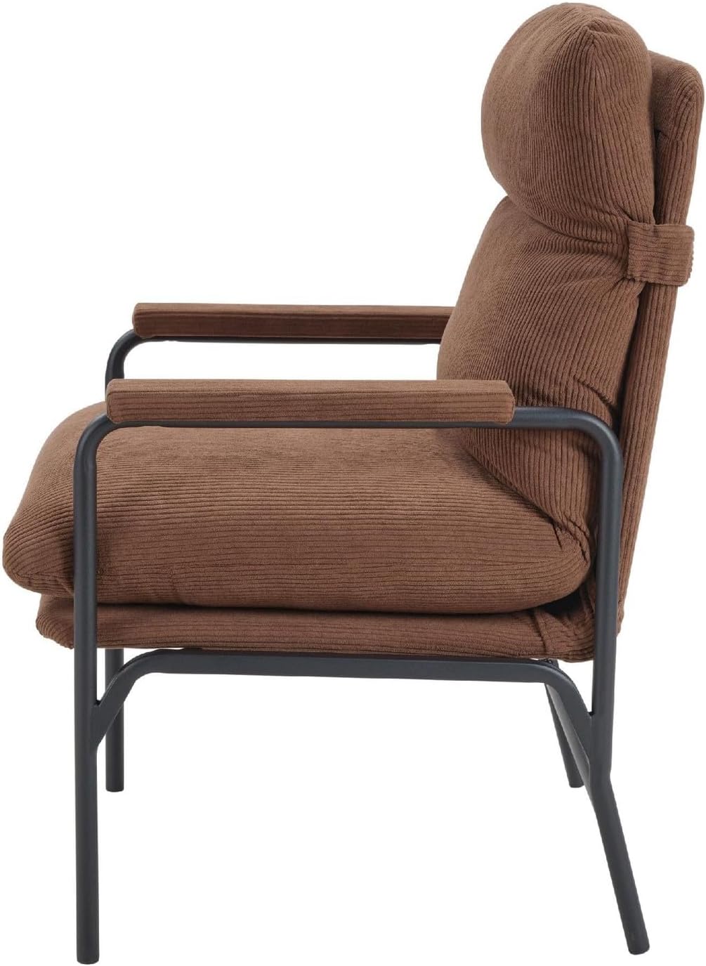 ya 28 10.13 baidi Modern Accent Reclining Brown Adjustable Backrest Corduroy