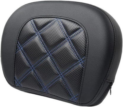 ya 6 8.14 Stitching Blue Passenger Sissy Bar Backrest Pad Bracket for Harley Street Glide