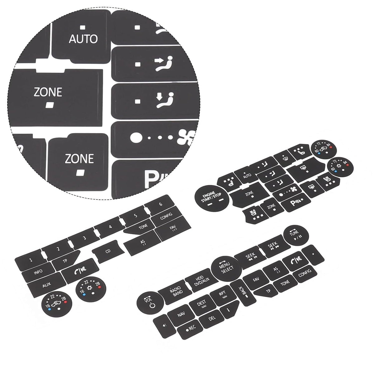 ya 23 10.7 baidi Reduce Light Penetration with Button Repair Decals for for Saab 3rd Gen 95NG 94X