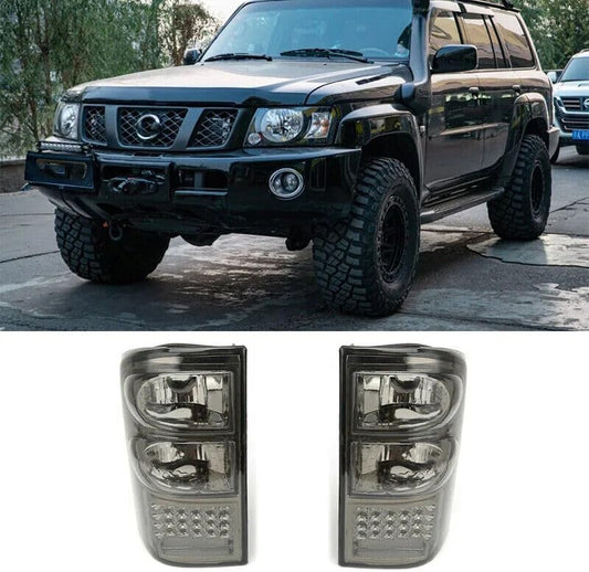 ya 2 8.15 Smoked LED taillights LH+RH suitable for Nissan Patrol GU Y61 1997-2004