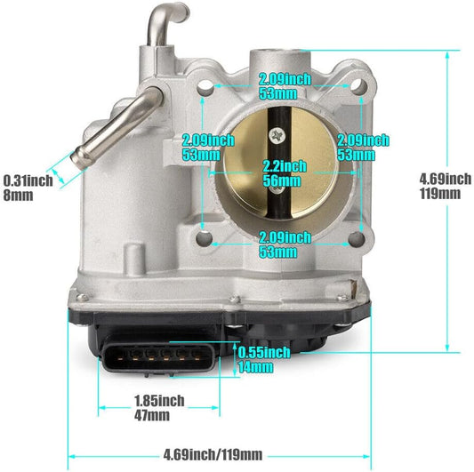 ya 4 8.8.2 Throttle Body for Toyota Yaris Base Sedan 4-Door 2008 2009-2012 1.5L 22030-21030