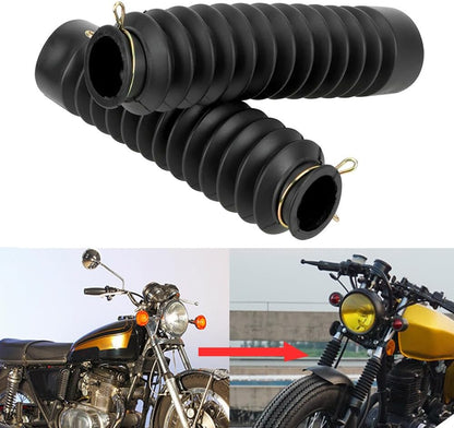 ya 4 8.14 2x Universal Motorcycle Front Fork Shock Boots Dust Cover Protector Rubber
