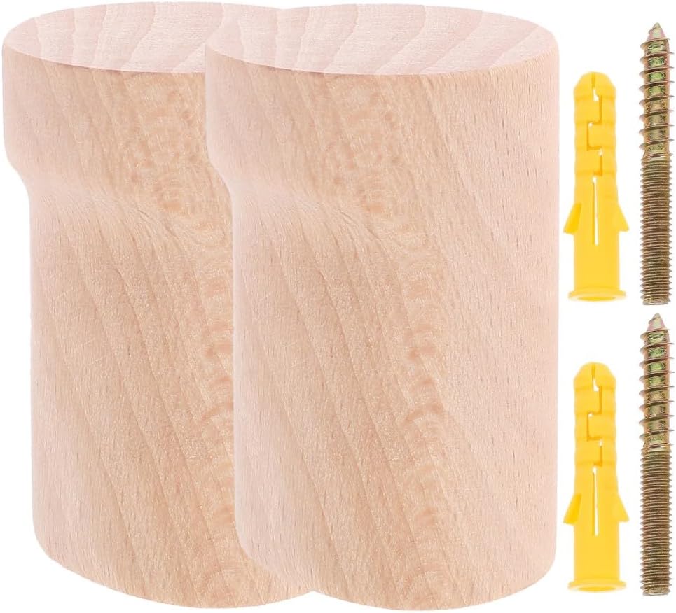 ya 26 10.21 baidi 2 Set Wooden Hook Hooks for Hanging Coat Pegs Wall Mounted Decorative-2