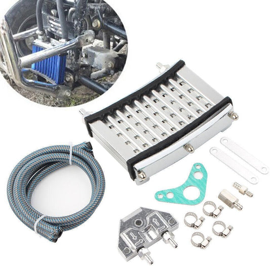 ya 4 8.10 Oil Cooler Cooling Radiator Silver For 125cc 140cc 150cc Motor Dirt Pit Bike ATV