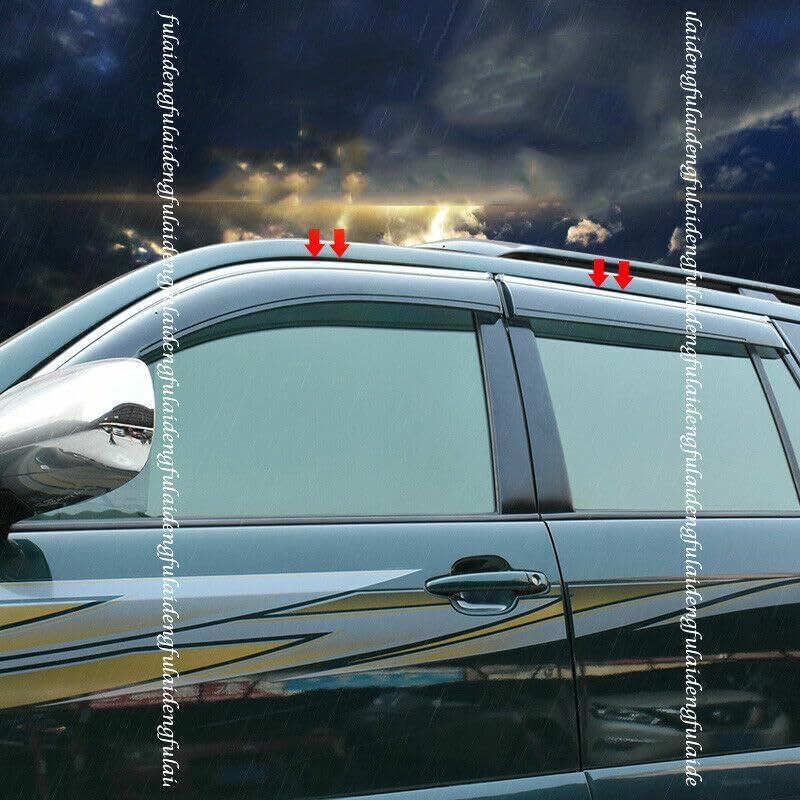 ya 6 8.24 baidi for Toyota Prado 2003-2009 W/Chrome Window Visor Rain Sun Shield Deflector Cover