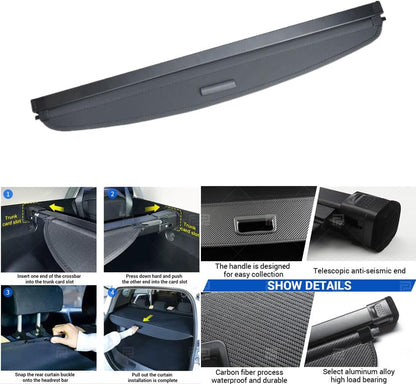 ya 2 8.15 Retractable Trunk Cargo Cover Luggage Shade Shield for Chevrolet Trax 2023 2024