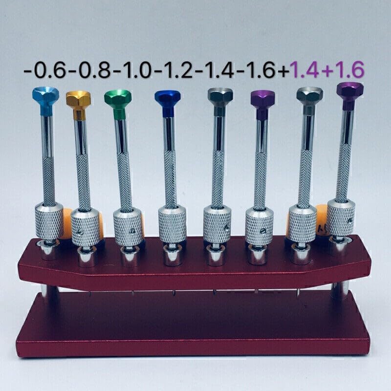 ya 26 10.21 baidi 8Pcs Screwdriver + Metal Base Stand Slotted Cross Screwdrivers Watch Repair Tool