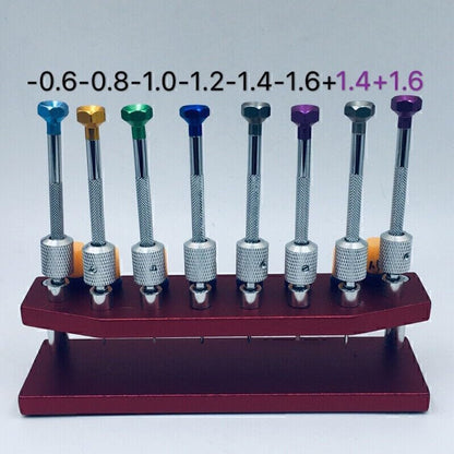 ya 26 10.21 baidi 8Pcs Screwdriver + Metal Base Stand Slotted Cross Screwdrivers Watch Repair Tool