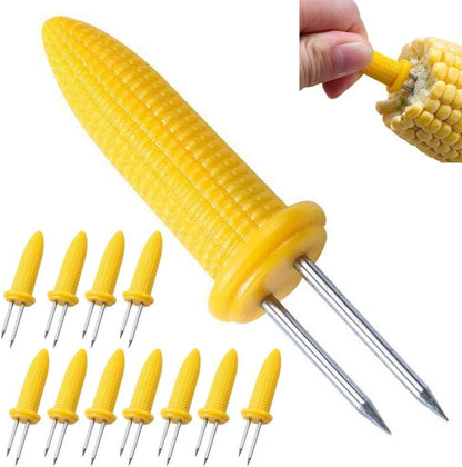 ya 14 9.20 baidi Corn On The Cobs Holders Safe Skewers Needle Prongs Barbecue Parties BBQ-1