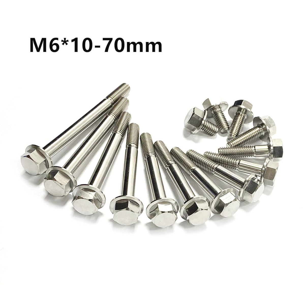 ya 16 10.20 baidi Titanium Hexagon Flange Bolts Hex Flange Head Screws M6*10 15 20 25 30 35-70mm-1