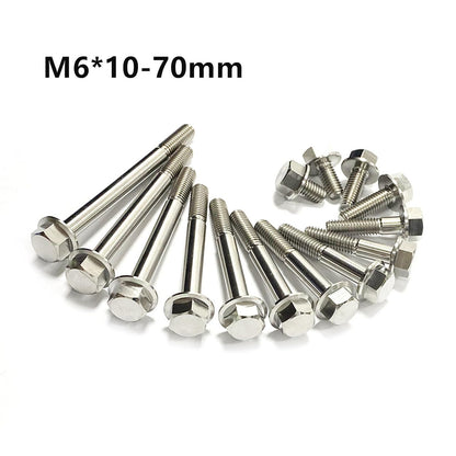 ya 16 10.20 baidi Titanium Hexagon Flange Bolts Hex Flange Head Screws M6*10 15 20 25 30 35-70mm-1