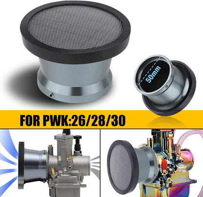 ya 5 8.10 Motorcycle 50mm Air Filter Cup Velocity Stack Fits PWK Carburetor 24/26/28/30mm