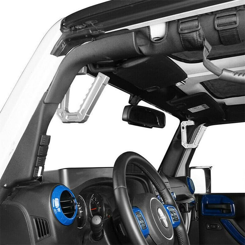 ya 4 8.24 baidi Aluminum Silver Front Grab Handle for 2007-2018 for Jeep Wrangler JK Grab Bar 