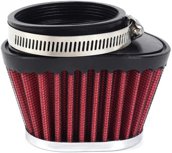 ya 5 8.10 Red 55mm/2.17 Air Filter Cleaner Round Tapered Replacement For Motorcycle/Car