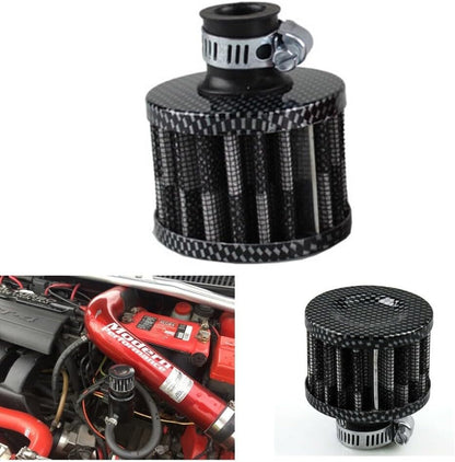 ya 13 9.15 baidi 2XAir Filters 12mm Car Cone Cold Air Intake Filter Turbo Vent Crankcase Breather