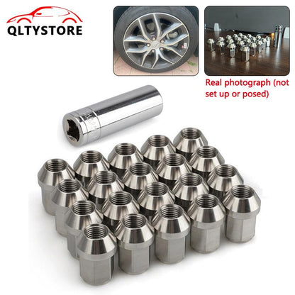 ya 10 9.16 baidi 20Pcs M14x1.5 Lug Nuts Wheel Nuts Lug Nuts 19mm Hex 35mm Tall Stainless Steel