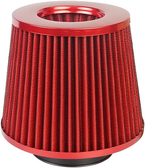 ya 12 10.8 baidi 1Pc 3 76mm Inlet Cold Air Intake Cone Replacement Quality Dry Air Filter Red