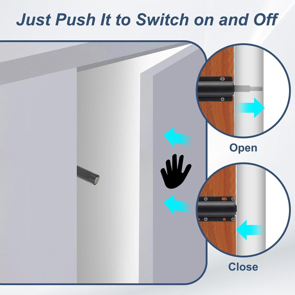ya 26 10.21 baidi 4 Pcs Magnetic Push Latches Push to Open Door Latch Cabinet Hardware Black