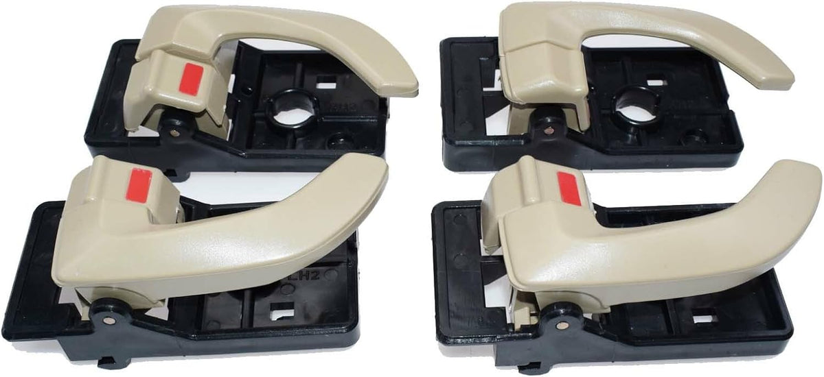 ya 9 10.24 4Pcs Inside Door Handle Beige Left & Right LH RH for 2005-2009 for Hyundai
