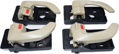 ya 9 10.24 4Pcs Inside Door Handle Beige Left & Right LH RH for 2005-2009 for Hyundai