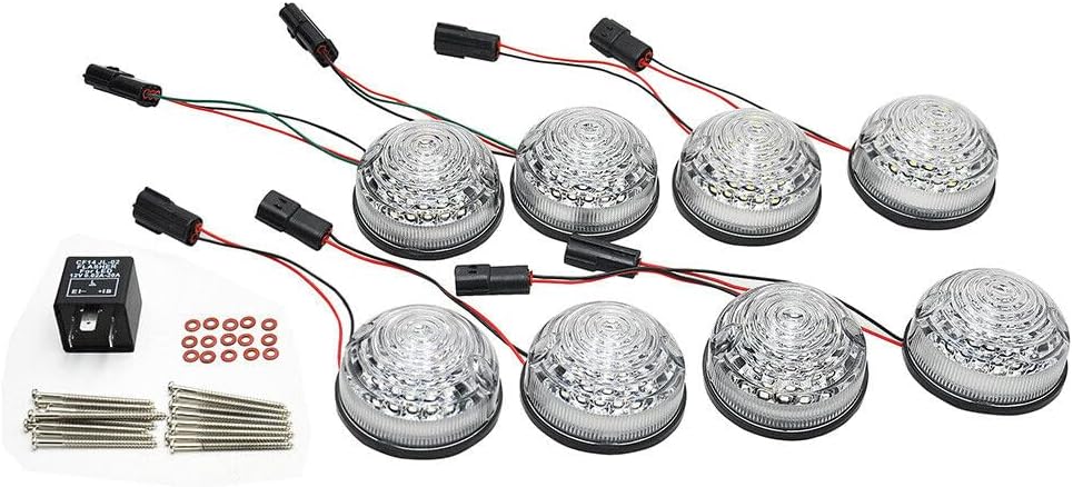 ya 7 8.24 baidi for Land Rover for Defender 90/110 Clear LED Upgrade Bulb Kit 73mm LED Style Light 
