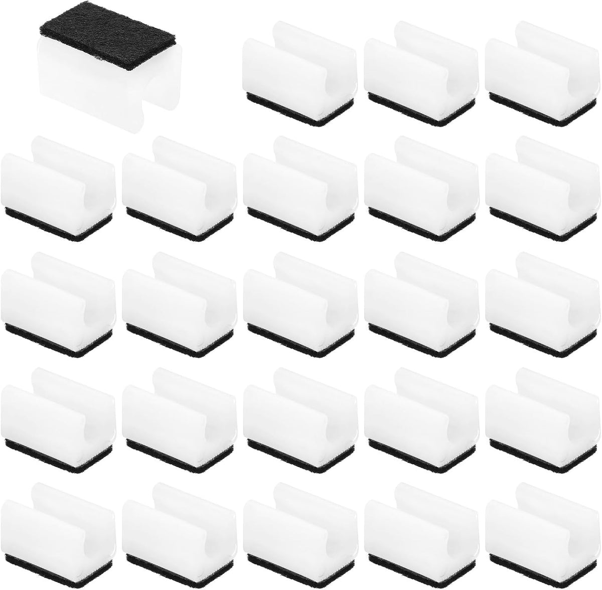 ya 26 10.21 baidi 24pcs U Chair Leg Caps, 14mm U Shaped Chair Leg Floor Protector Tangle, White