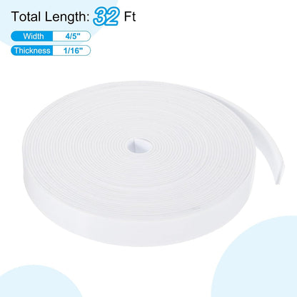 ya 26 10.21 baidi Weather Stripping Door Seal 4/5 Inch x 1/16 Inch x 32 Ft Self Adhesive White