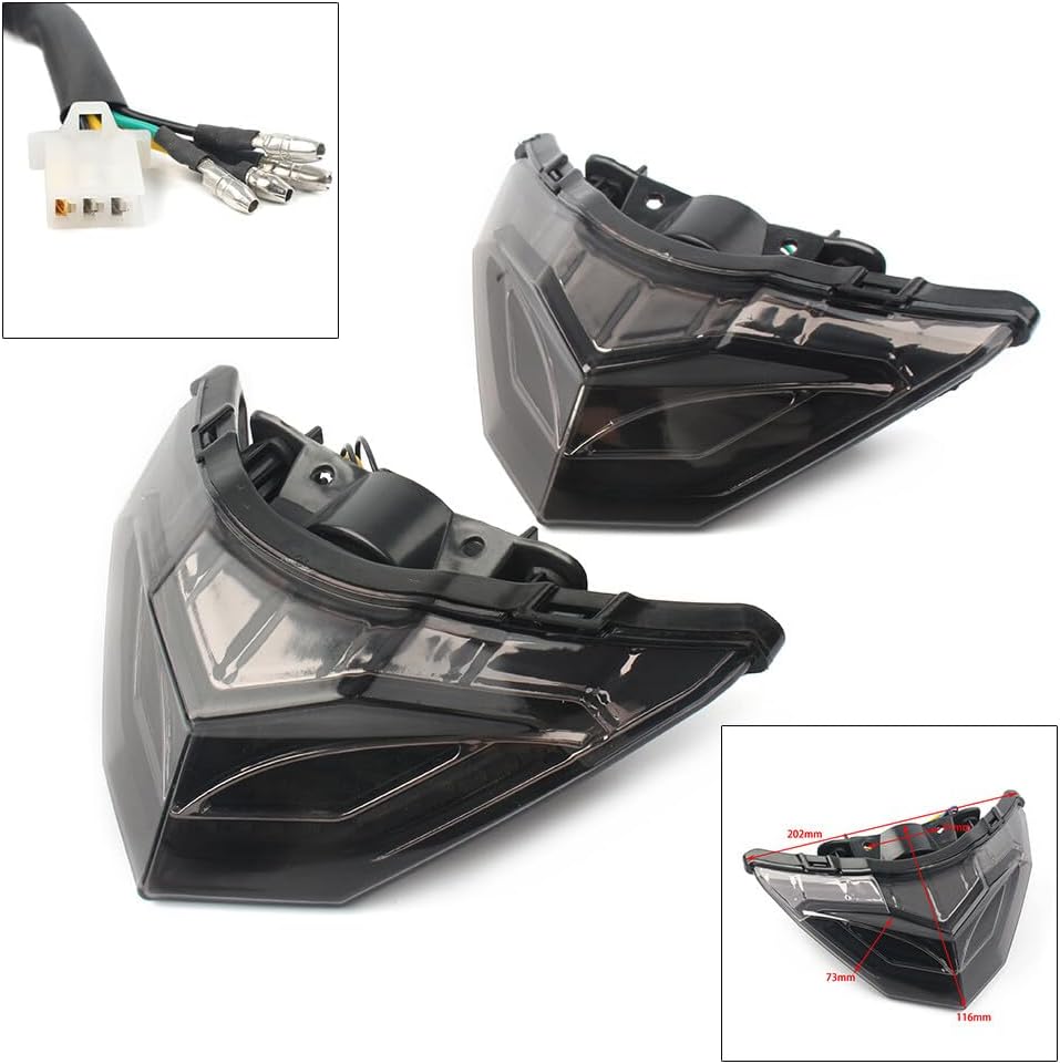ya 10 9.16 zhengce Rear Tail Light Brake Turn Signal Lamp Fit for Kawasaki 250R 300 2013-2017
