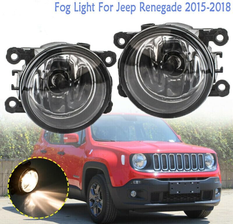 ya 4 8.10 Suitable for Jeep Renegade 2015 2016 2017 2018 with H11 bulbs one pair of fog lights driving lights 