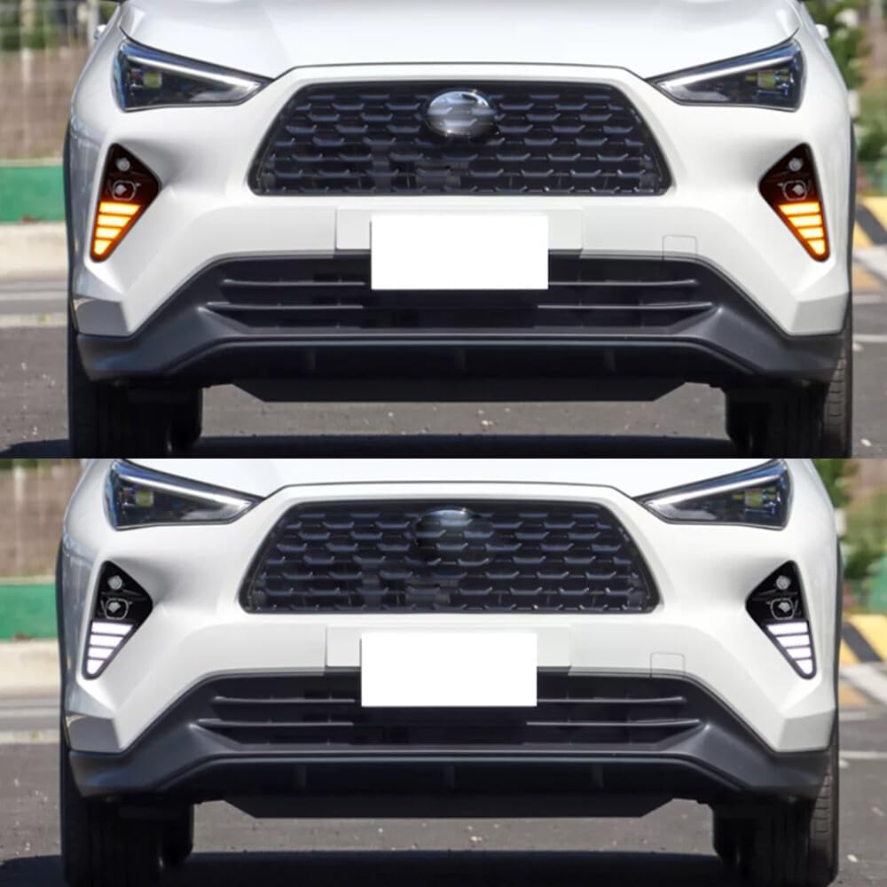 ya 13 9.15 baidi LED Daytime Running Light w Turn Signal Fog Light For for Toyota Yaris Cross 2023-24