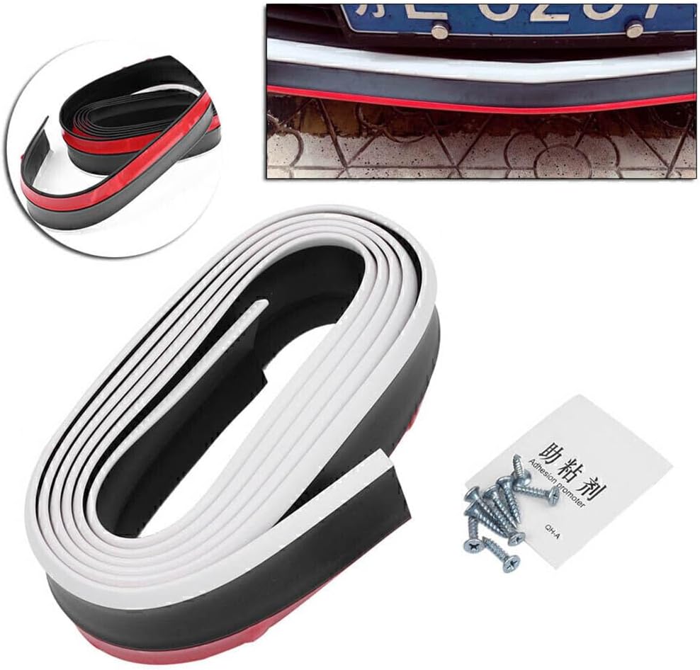 ya 9 10.24 Auto Lower Lip Protective Strip/Auto Bumper Skirts Rubber Anti-Scratch 2.5M