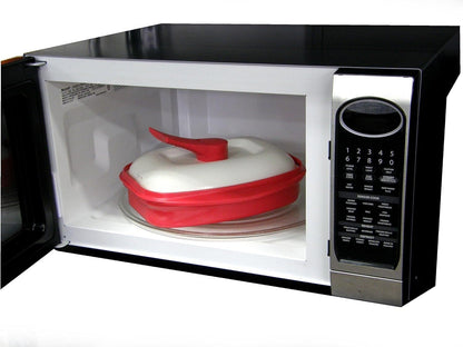 ya 14 9.20 baidi Grill Pan for Microwave Cooking, Red-1