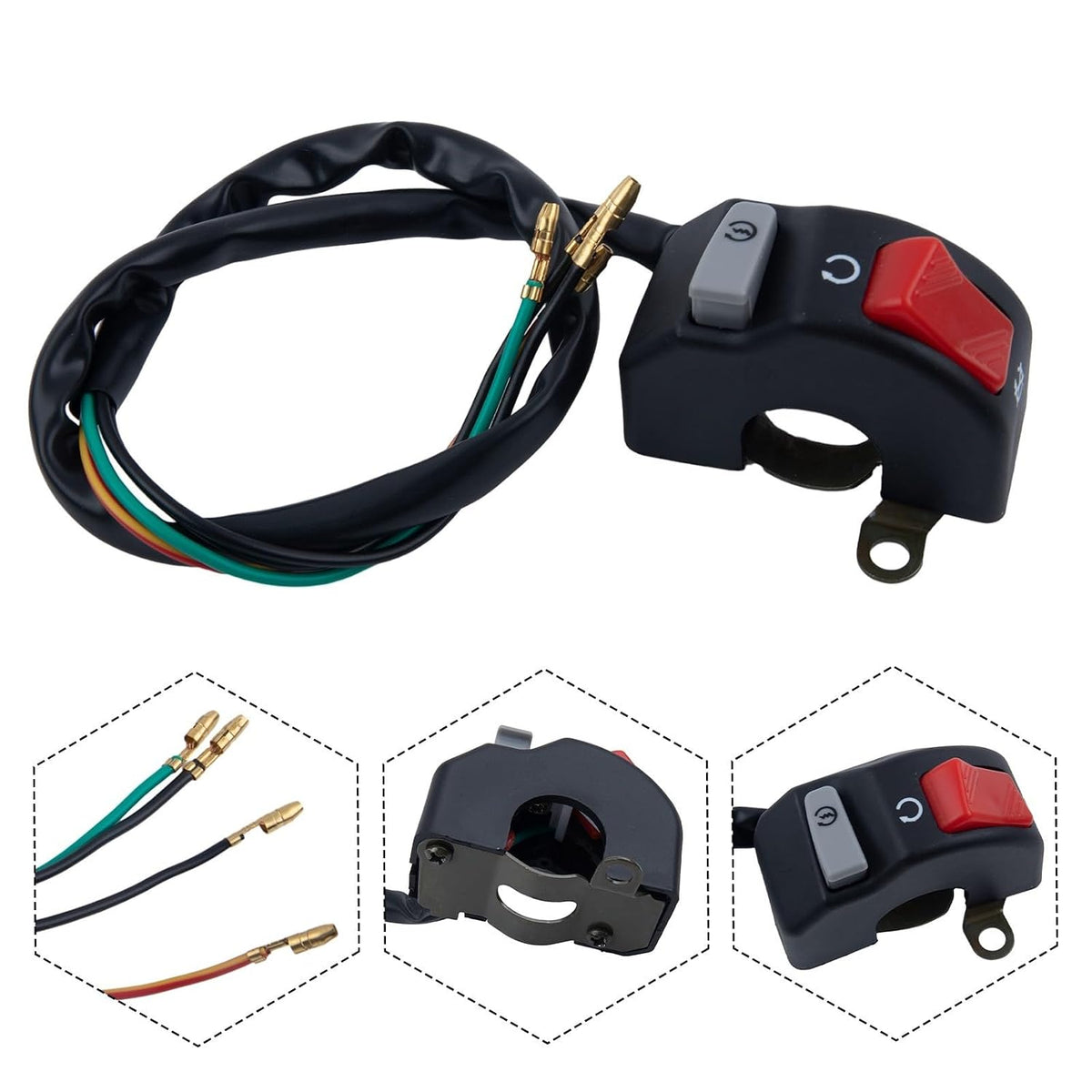 ya 13 9.15 baidi Handlebar Switch Fog Headlight ON Off Button Motorbike New Useful