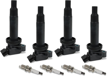 ya 9 10.24 4x Ignition Coils + 4x Iridium Spark Plugs for COROLLA for Toyota Matrix Celica00-08
