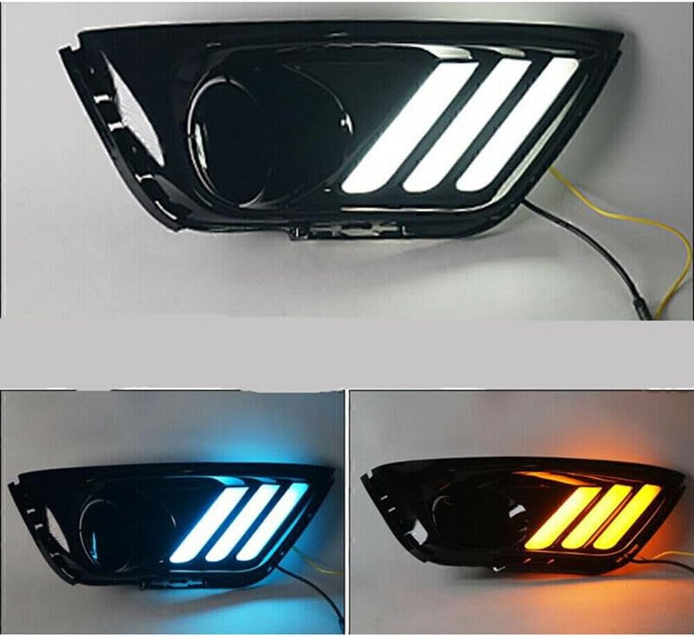 ya 2 8.15 2-piece LED DRL daytime running lights front fog lights suitable for Jeep Compass 2017-2019 18