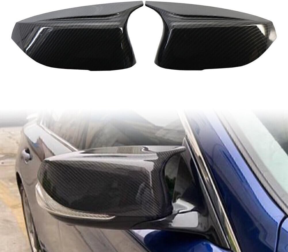ya 11 9.14 baidiCarbon Fiber Rear View Mirror Cover Shell Fit 2014+ for Infiniti Q50 Q60 QX30 Q70