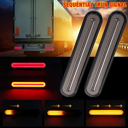 ya 4 8.8 1Pack Car Long Lasting 100 LED Stop Tail Turn Light Flowing Anti Brake Light 