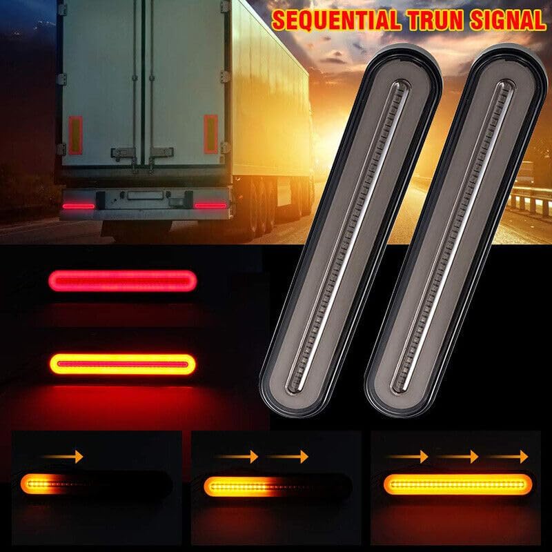 ya 13 9.15 baidi 1Pack Car Long Lasting 100 LED Stop Tail Turn Light Flowing Anti Brake Ligh