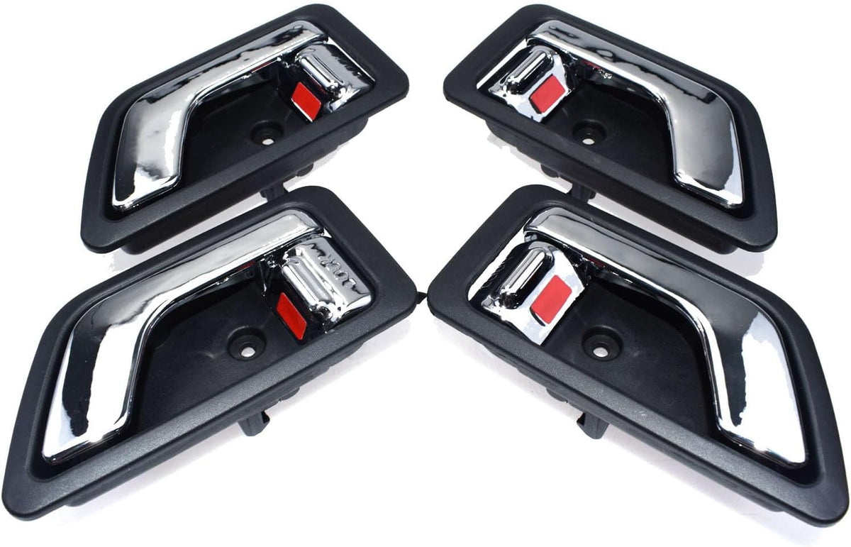 ya 4 8.14 Chrome Interior Door Handle 4 Piece Set for 2022-2011 for Hyundai Getz Click