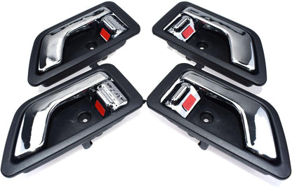 ya 4 8.14 Chrome Interior Door Handle 4 Piece Set for 2022-2011 for Hyundai Getz Click