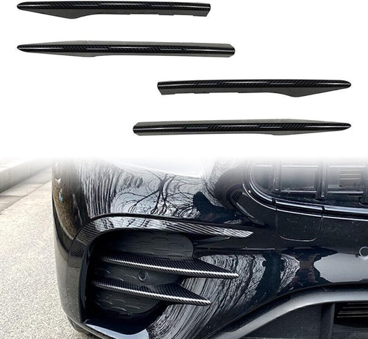 ya 9 10.24 Carbon Front Fog Light Decor Cover Trim Fit for Benz E Class W213 E260 E300