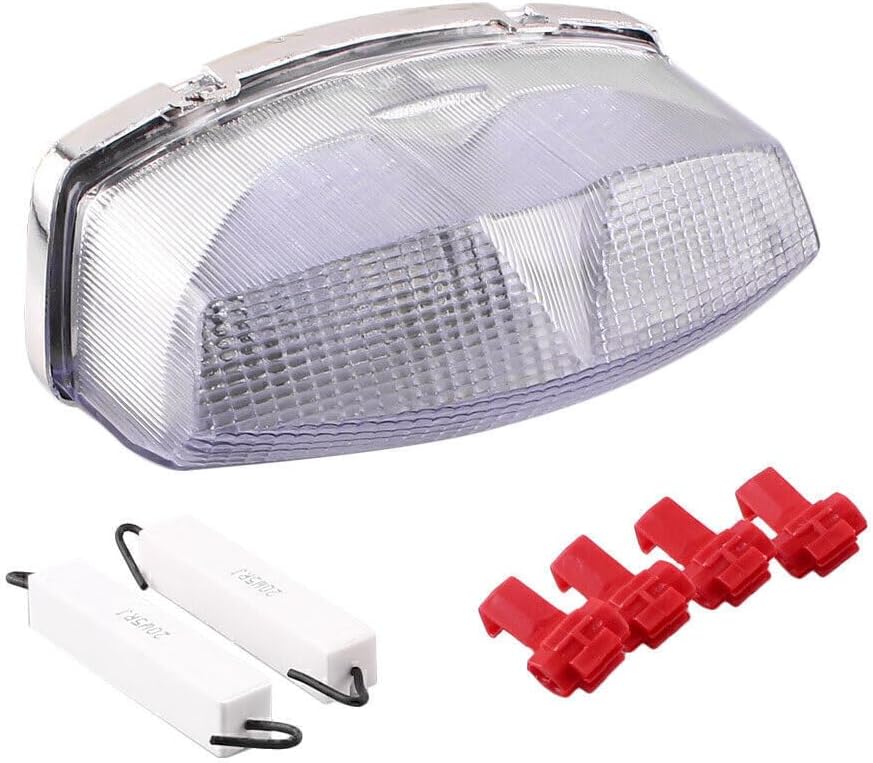 ya 10 9.16 zhengce Clear LED Brake Light Tail Light Turn Signals Lamp for Kawasaki 500 94-96