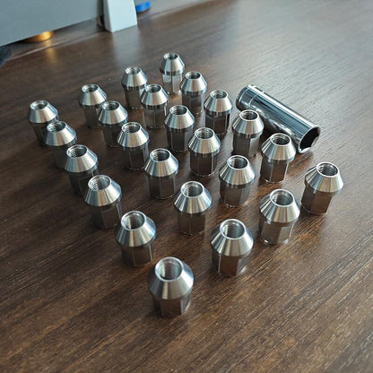 ya 10 9.16 baidi 24Pcs M14x1.5 Lug Nuts Wheel Nuts Lug Nuts 19mm Hex 35mm Tall Stainless Steel