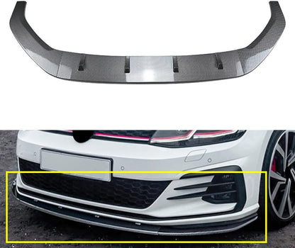 ya 2 8.15 Front Bumper Spoiler Splitter Lip for VW for Golf MK7.5 GTI R Rline 2017-19 Carbon